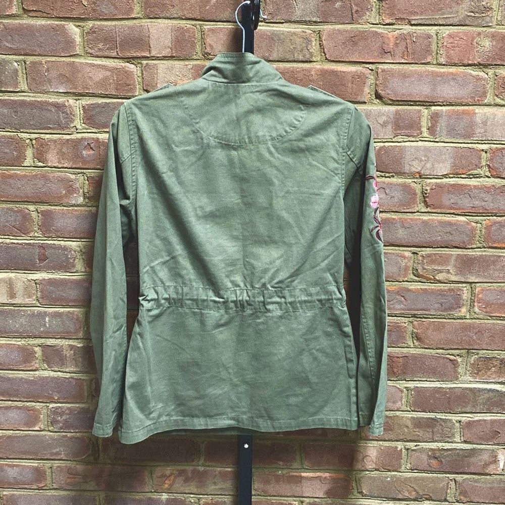 Miami Army Green Embroidered Utility Jacket Size Small - Picture 5 of 7